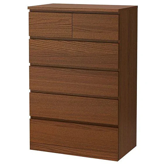 Drawer Unit - MDF Wood - Brown - 123x78x45 cm - Cataloug