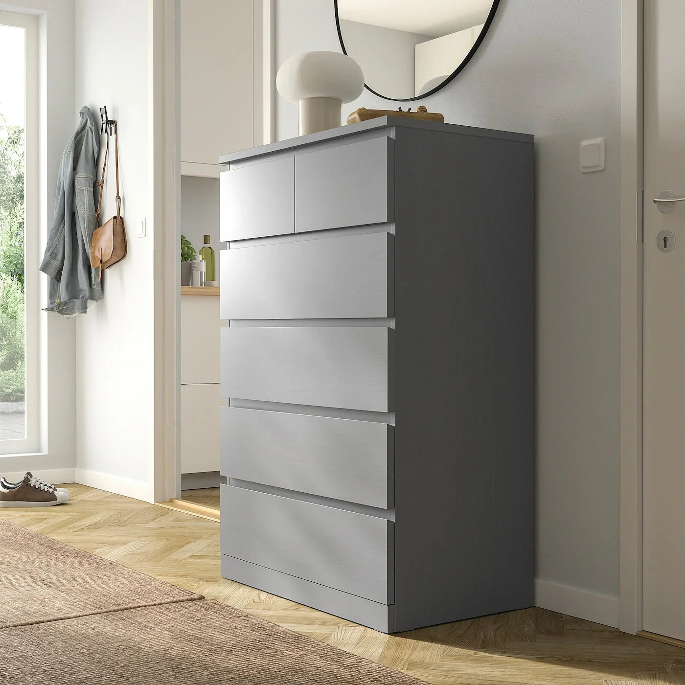 Drawer Unit - MDF Wood - Grey - 78x45x123 cm - Cataloug