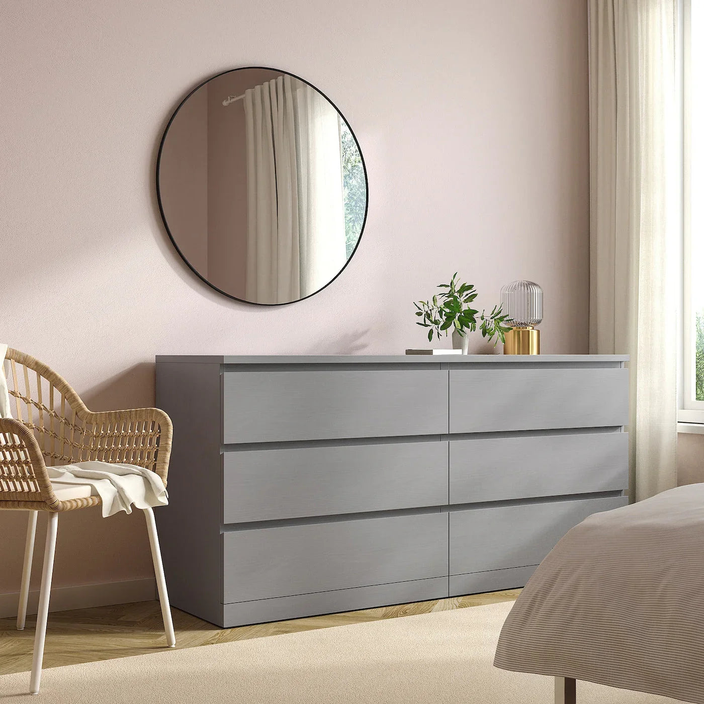 Drawer Unit - MDF Wood - Grey - 156x45x78 cm - Cataloug