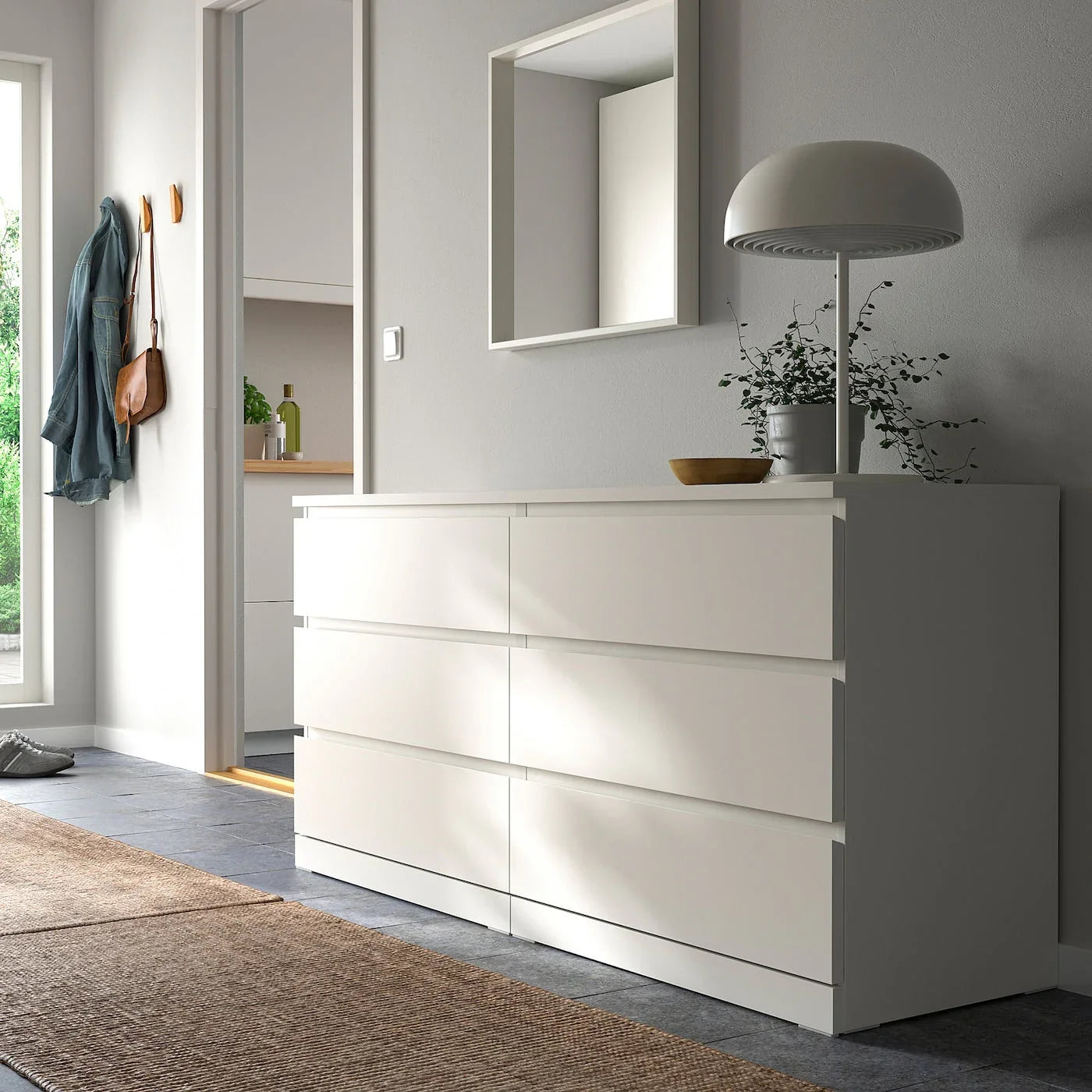 Drawer Unit - MDF Wood - White - 156x45x78 cm - Cataloug