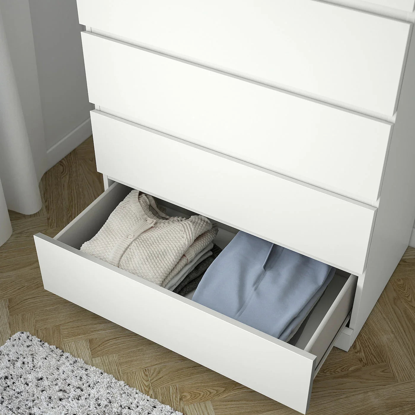 Drawer Unit - MDF Wood - White - 78x45x123 cm - Cataloug