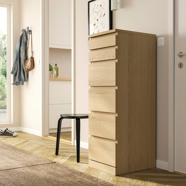 Drawer Unit with Mirror - MDF Wood - Beige - 45x40x123 cm - Cataloug