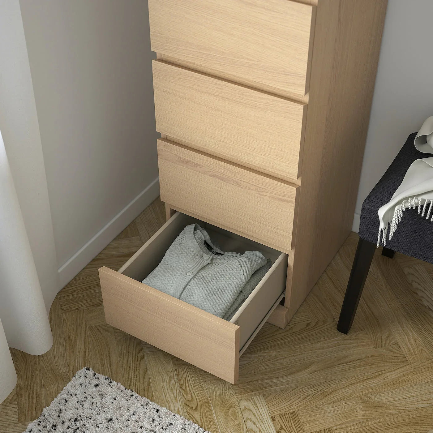Drawer Unit with Mirror - MDF Wood - Beige - 45x40x123 cm - Cataloug