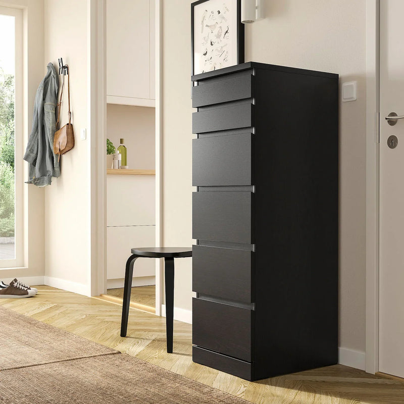 Drawer Unit with Mirror - MDF Wood - Brown - 40x45x123 cm - Cataloug