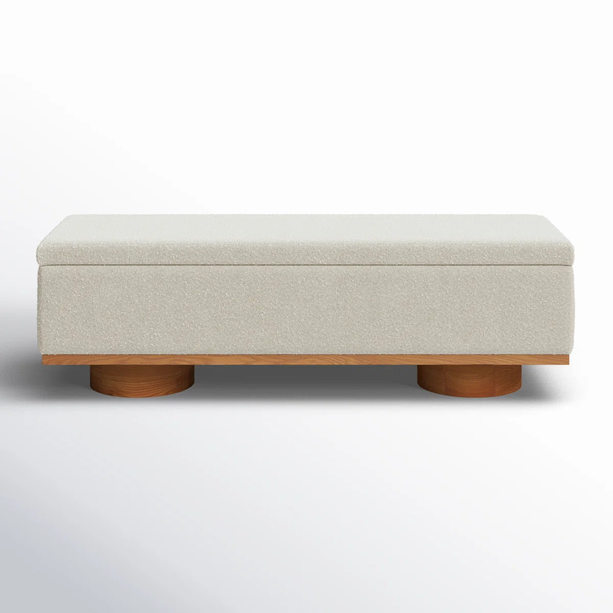 بانكيت (مع وحدة تخزين) - خشب ام دي اف - متعدد الألوان - كتان - 154×50×49 سم