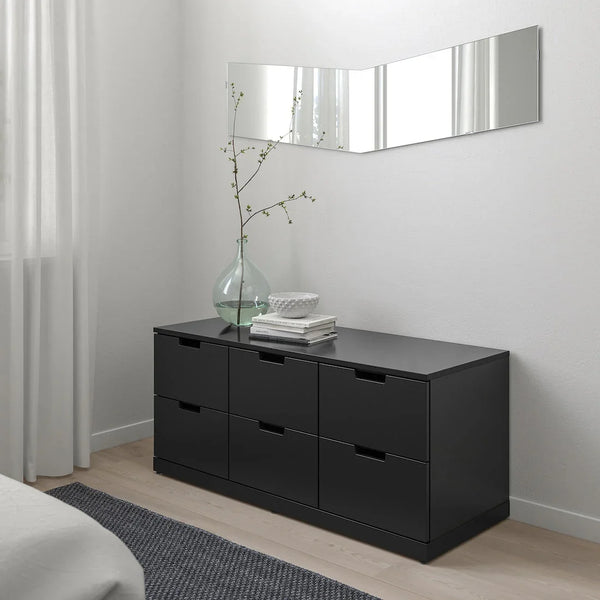 Drawer Unit - MDF Wood - Black - 117x42x54 cm - Cataloug
