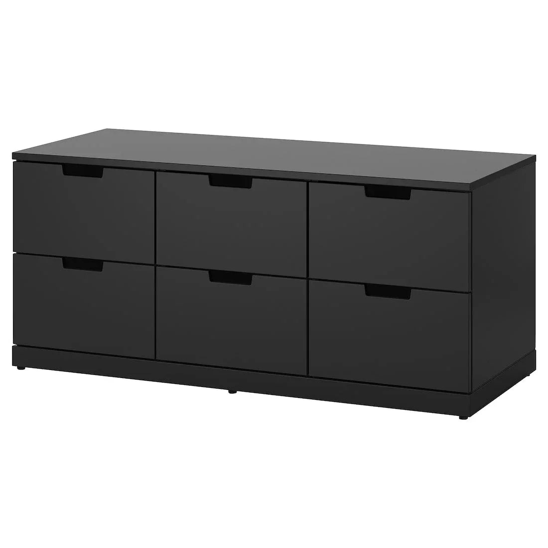 Drawer Unit - MDF Wood - Black - 117x42x54 cm - Cataloug