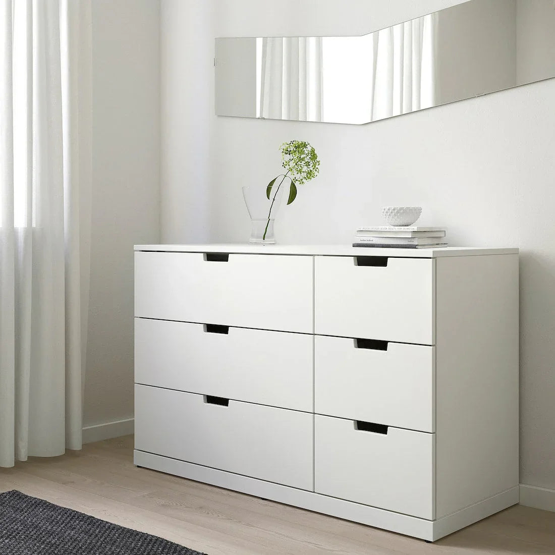 Drawer Unit - MDF Wood - White - 117x42x76 cm - Cataloug
