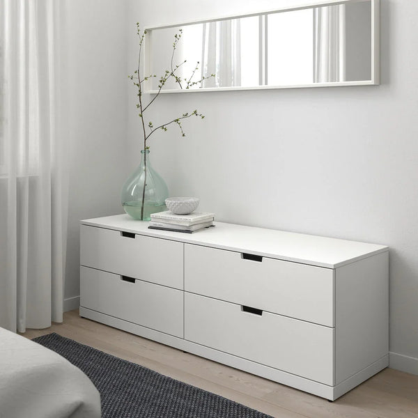 Drawer Unit - MDF Wood - White - 156x42x54 cm - Cataloug