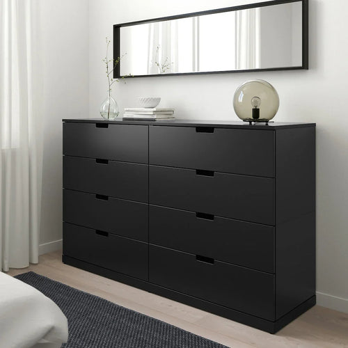 Drawer Unit - MDF Wood - Black - 156x42x99 cm - Cataloug