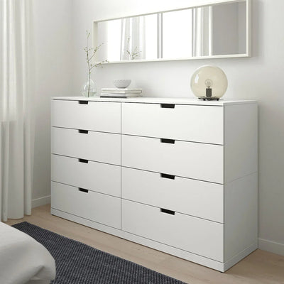 Drawer Unit - MDF Wood - White - 156x42x99 cm - Cataloug