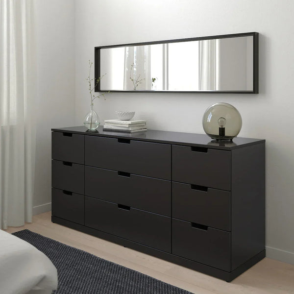 Drawer Unit - MDF Wood - Black - 156x42x76 cm - Cataloug