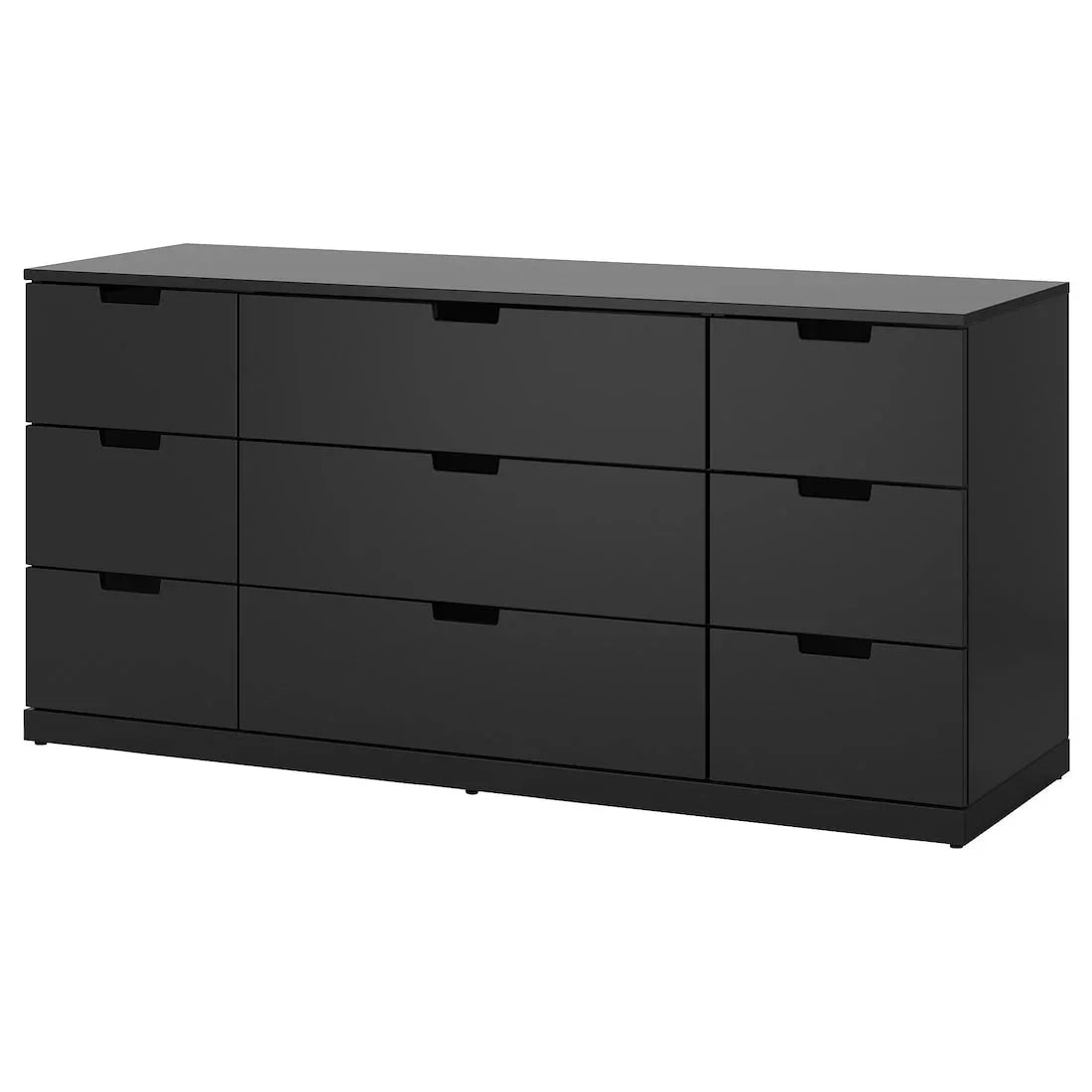 Drawer Unit - MDF Wood - Black - 156x42x76 cm - Cataloug