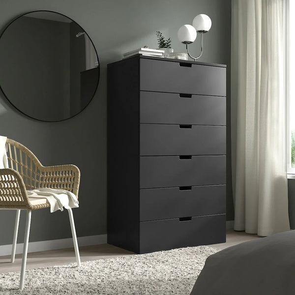 Drawer Unit - MDF Wood - Black - 78x42x145 cm - Cataloug