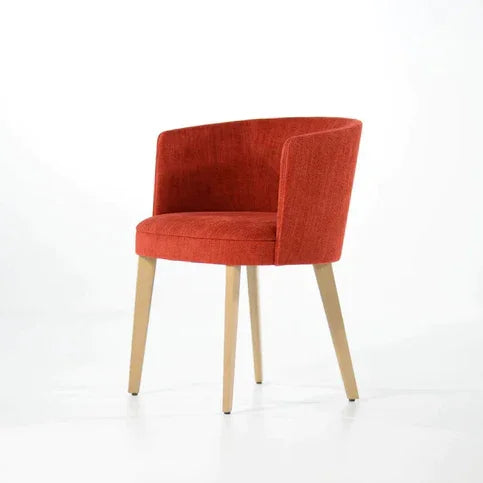 Chair - Oak Wood - Beech Wood - Linen- Multi color - 60x60x80 cm - Cataloug