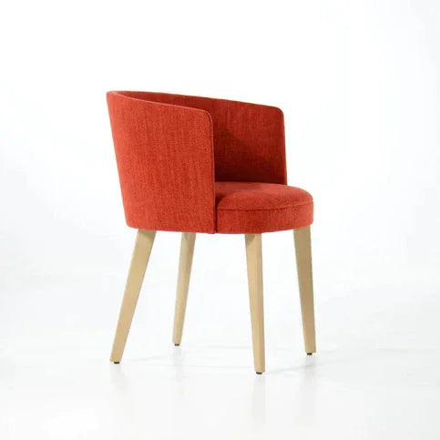 Chair - Oak Wood - Beech Wood - Linen- Multi color - 60x60x80 cm - Cataloug