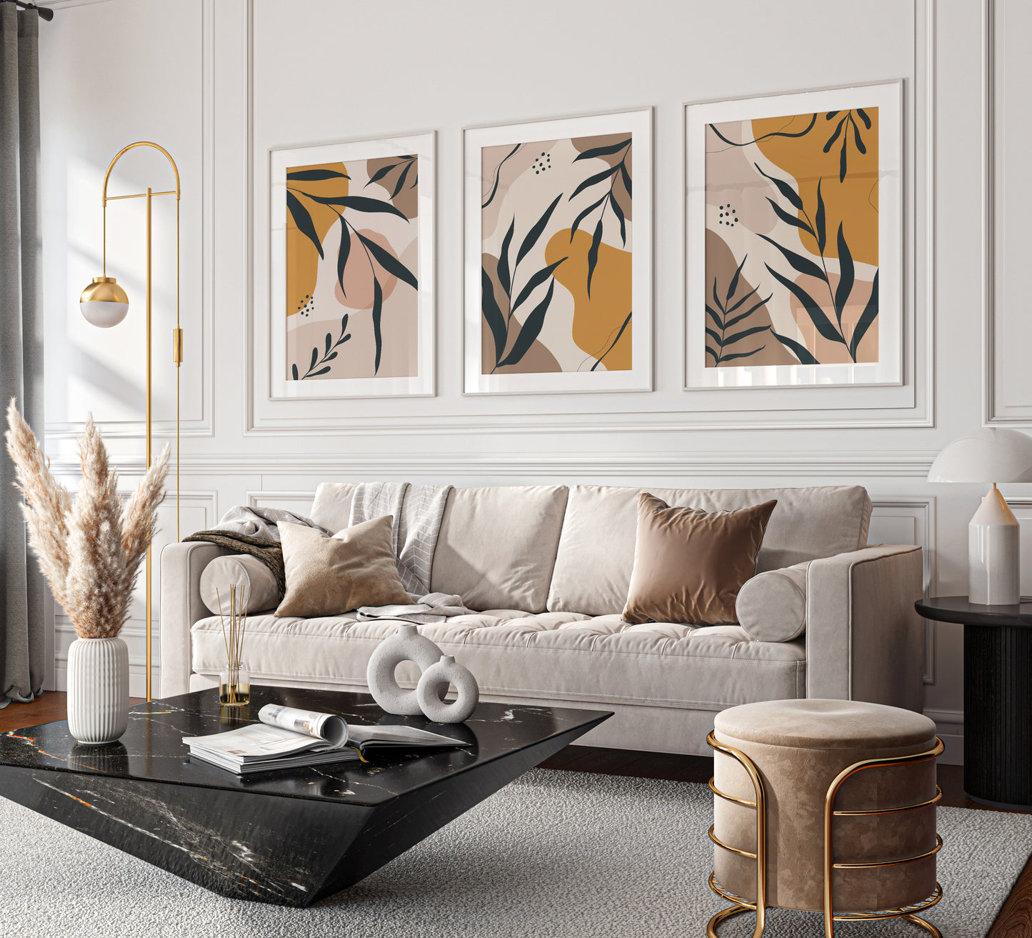 Tableau Set - Multi Color - 3 Pieces - 60x120 cm