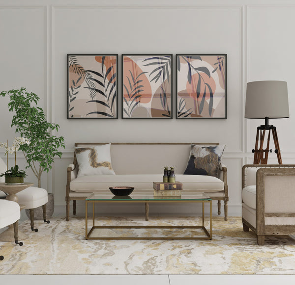 Tableau Set - Multi Color - 3 Pieces - 60x120 cm