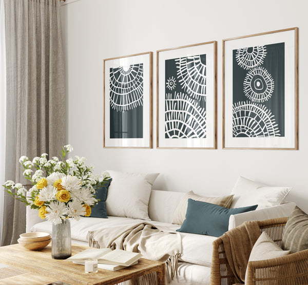 مجموعة تابلوه - متعدد الألوان - 3 قطع - 60×120 سم