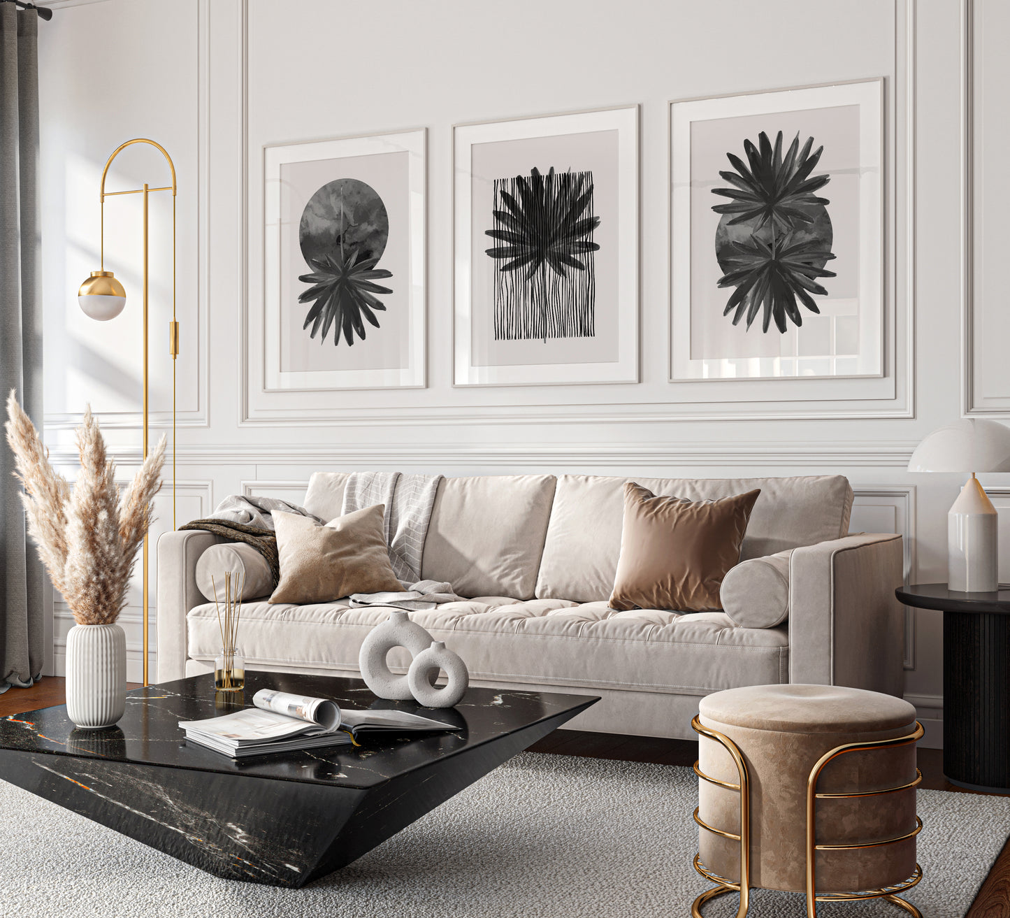 Tableau Set - Multi Color - 3 Pieces - 60x120 cm