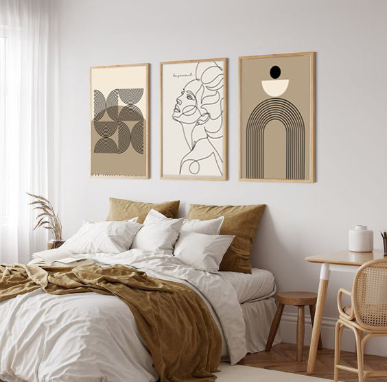 Tableau Set - Multi Color - 3 Pieces - 60x120cm