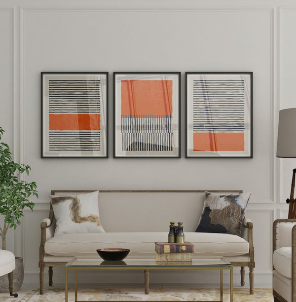 Tableau Set - Multi Color - 3 Pieces - 60x120 cm