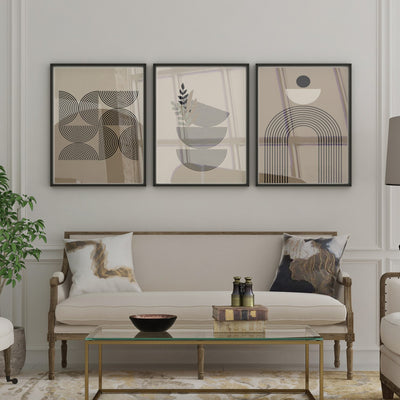 Tableau Set - Multi Color - 3 Pieces - 60x120 cm