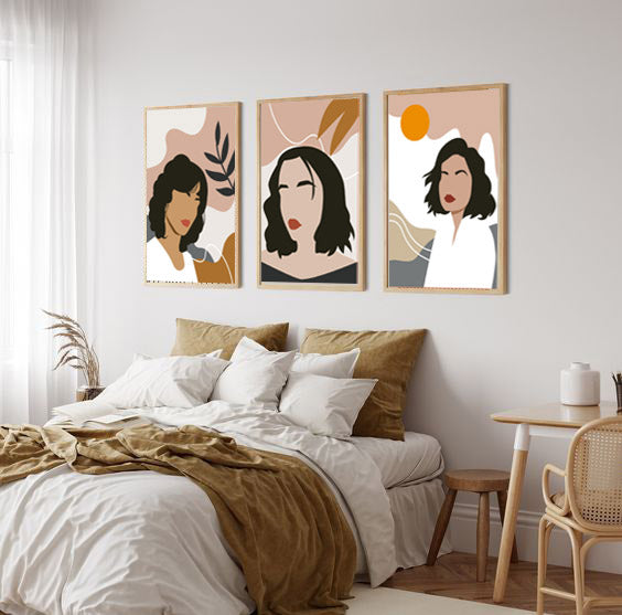 مجموعة تابلوه - متعدد الألوان - 3 قطع - 60×120 سم