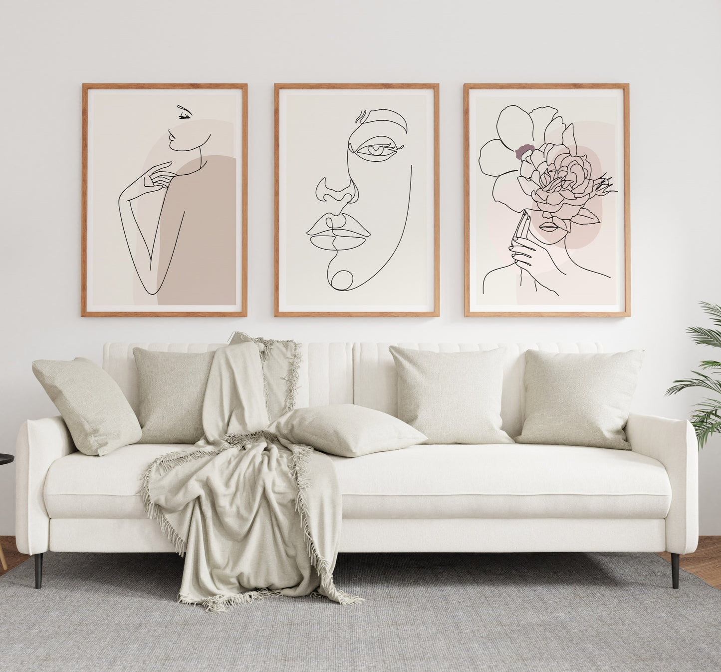 مجموعة تابلوه - متعدد الألوان - 3 قطع - 60×120 سم