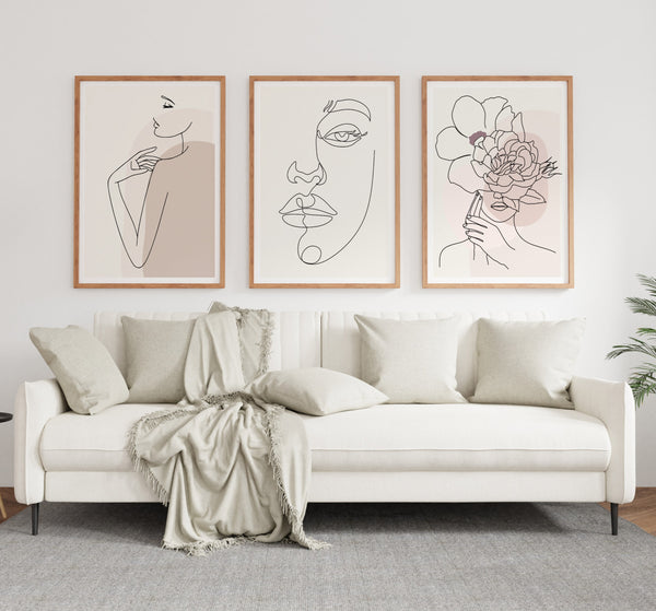 مجموعة تابلوه - متعدد الألوان - 3 قطع - 60×120 سم