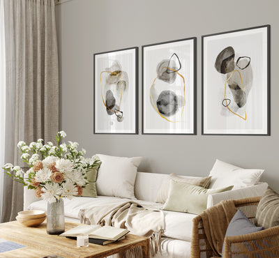 Tableau Set - Multi Color - 3 Pieces - 60x120cm