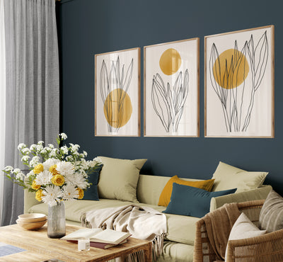 Tableau Set - Multi Color - 3 Pieces - 60x120cm