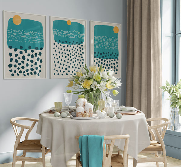 مجموعة تابلوه - متعدد الألوان - 3 قطع - 60×120 سم