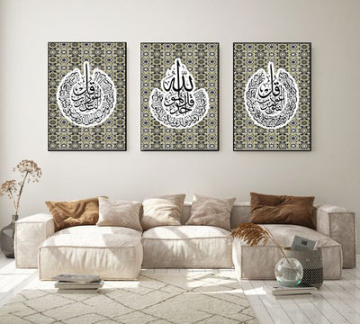 Tableau Set - Multi Color - 3 Pieces - 60x120cm