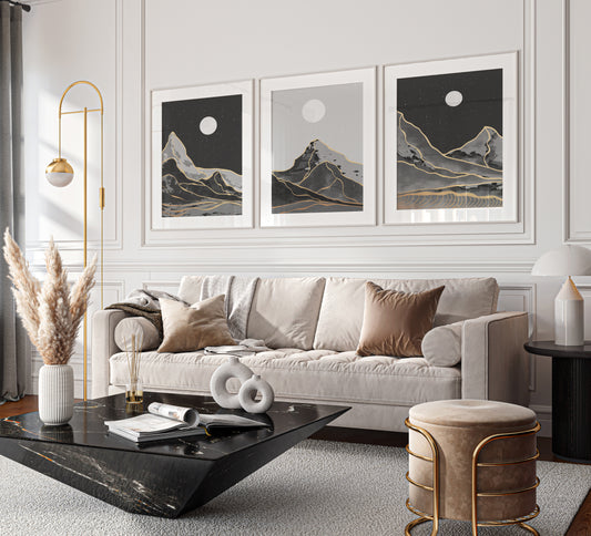 مجموعة تابلوه - متعدد الألوان - 3 قطع - 60×120 سم