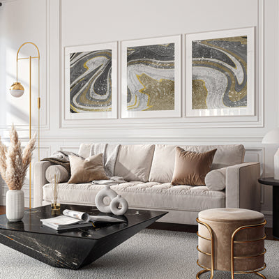 Tableau Set - Multi Color - 3 Pieces - 60x120cm