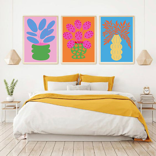 مجموعة تابلوه - متعدد الألوان - 3 قطع - 60×120 سم