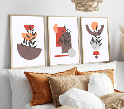 مجموعة تابلوه - متعدد الألوان - 3 قطع - 60×120 سم