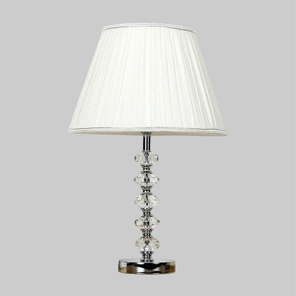 Table Lamp - Steel - Silver & White - 50x28 cm