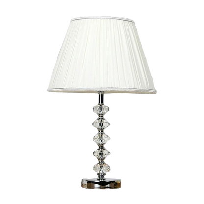 Table Lamp - Steel - Silver & White - 50x28 cm