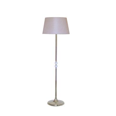 Floor Lamp - Steel -Silver & off White - 150x40 cm
