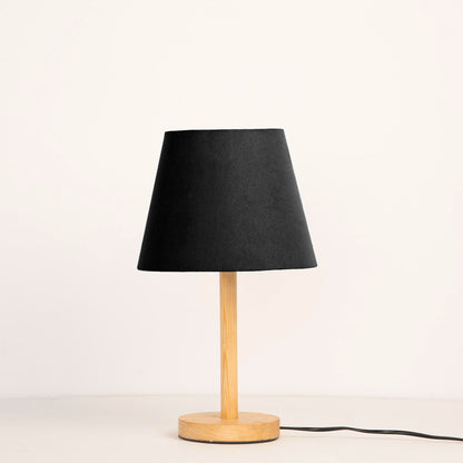 Table Lamp - Beech Wood - Black - 45x28 cm