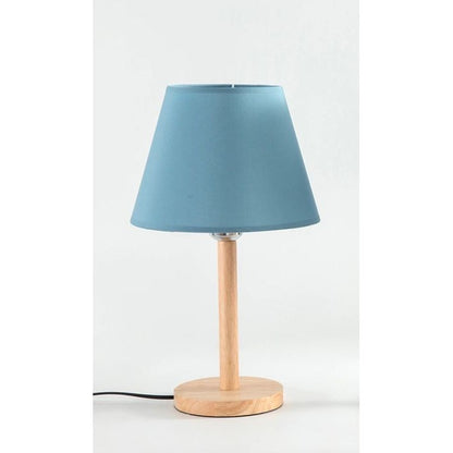 Table Lamp - Beech Wood - Blue -45x28 cm