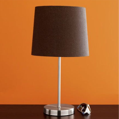Table Lamp - Steel - Silver & Brown - 45x28 cm
