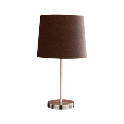 Table Lamp - Steel - Silver & Brown - 45x28 cm