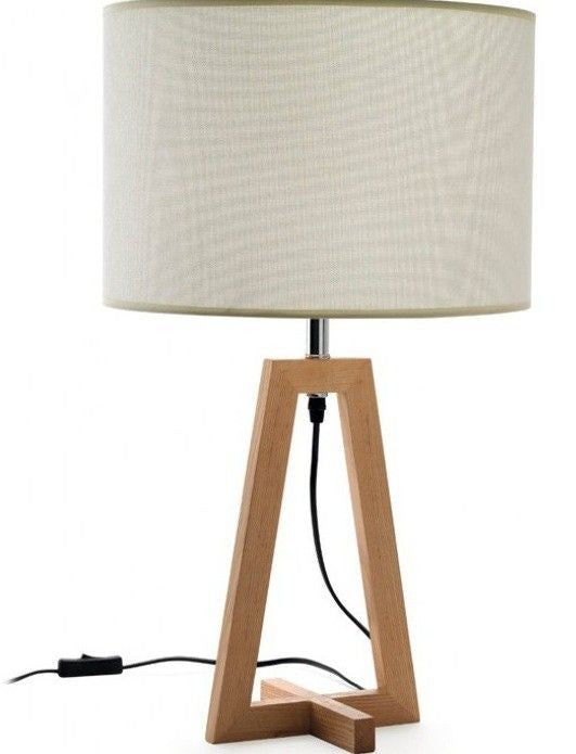 Table Lamp - Beech Wood - Multi Color - 45x28 cm