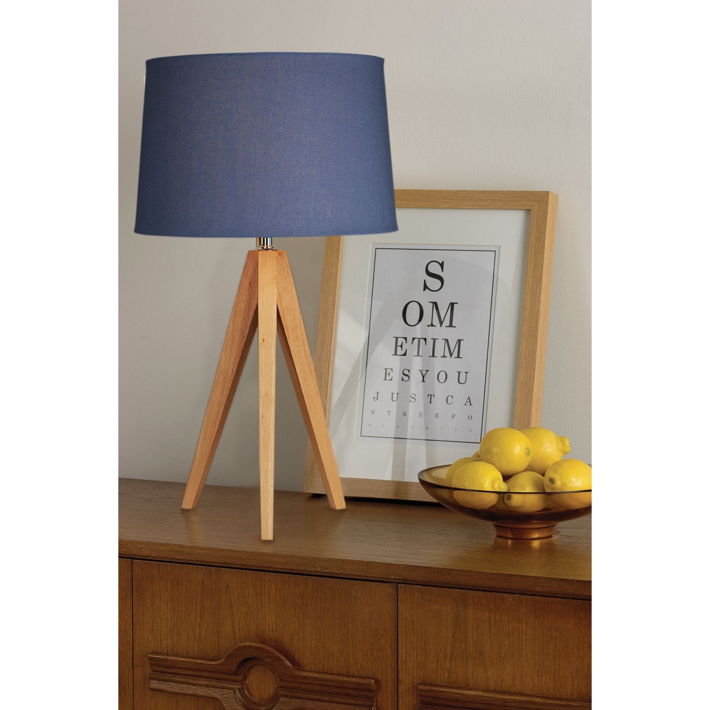 Table Lamp - Beech Wood - Multi Color - 45x28 cm