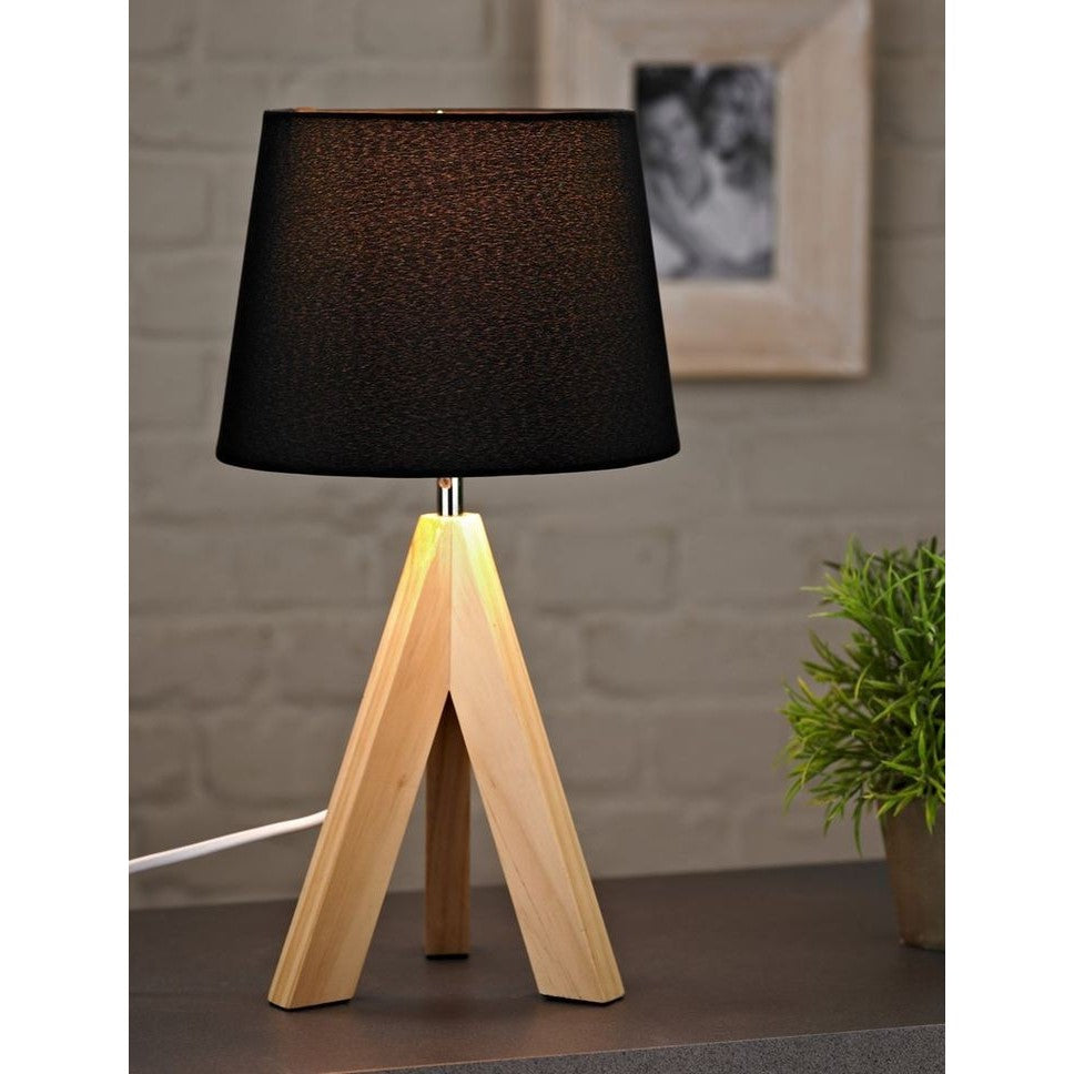Table Lamp - Beech Wood - Multi Color - 45x28 cm