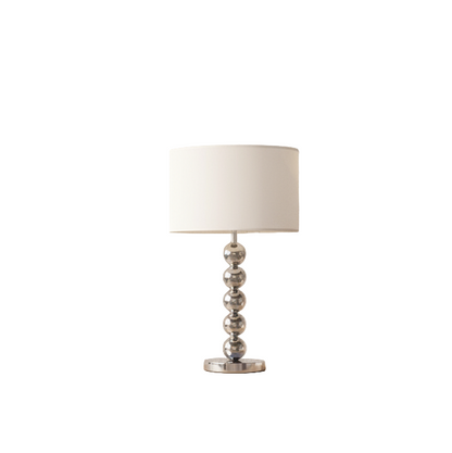 Table Lamp - Steel - Silver & White - 45x28 cm