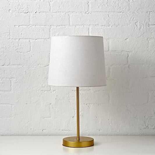 Table Lamp - Steel - Gold & White - 45x28 cm